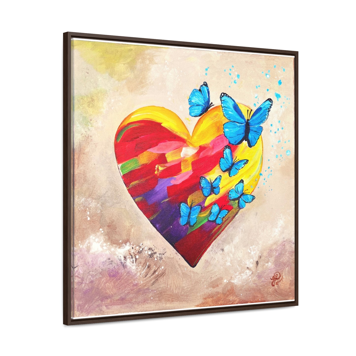 Framed Canvas Print - Wings of Love