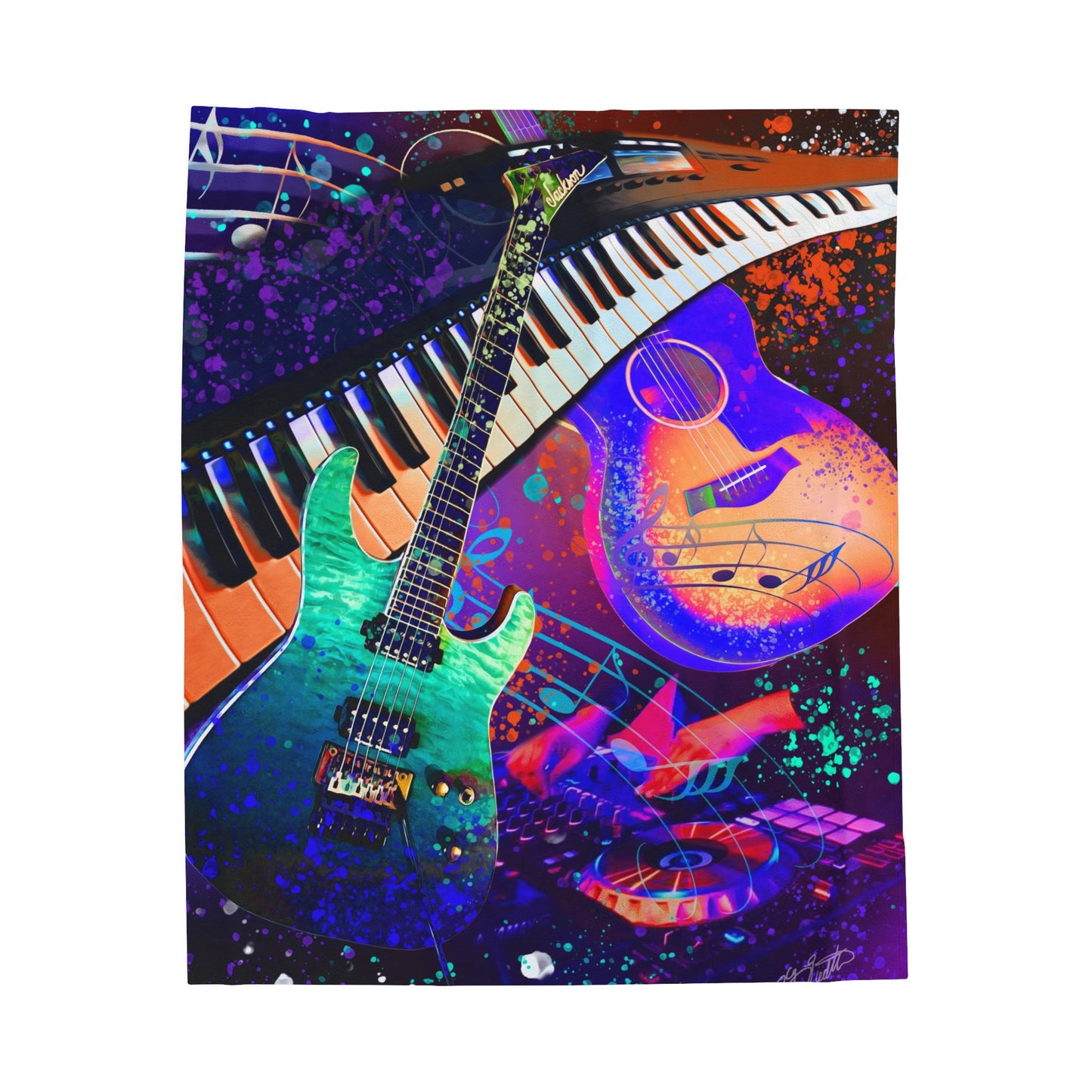 Velveteen Plush Blanket - Music 1