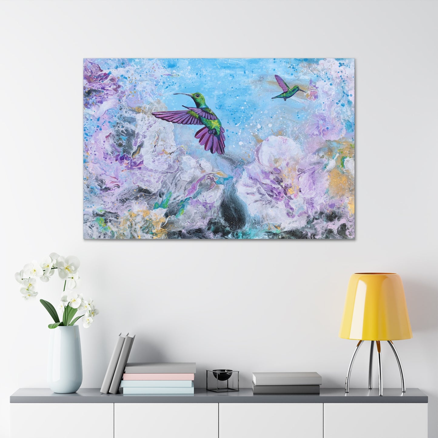 Hummingbird Visitors - Premium Gallery Wraps