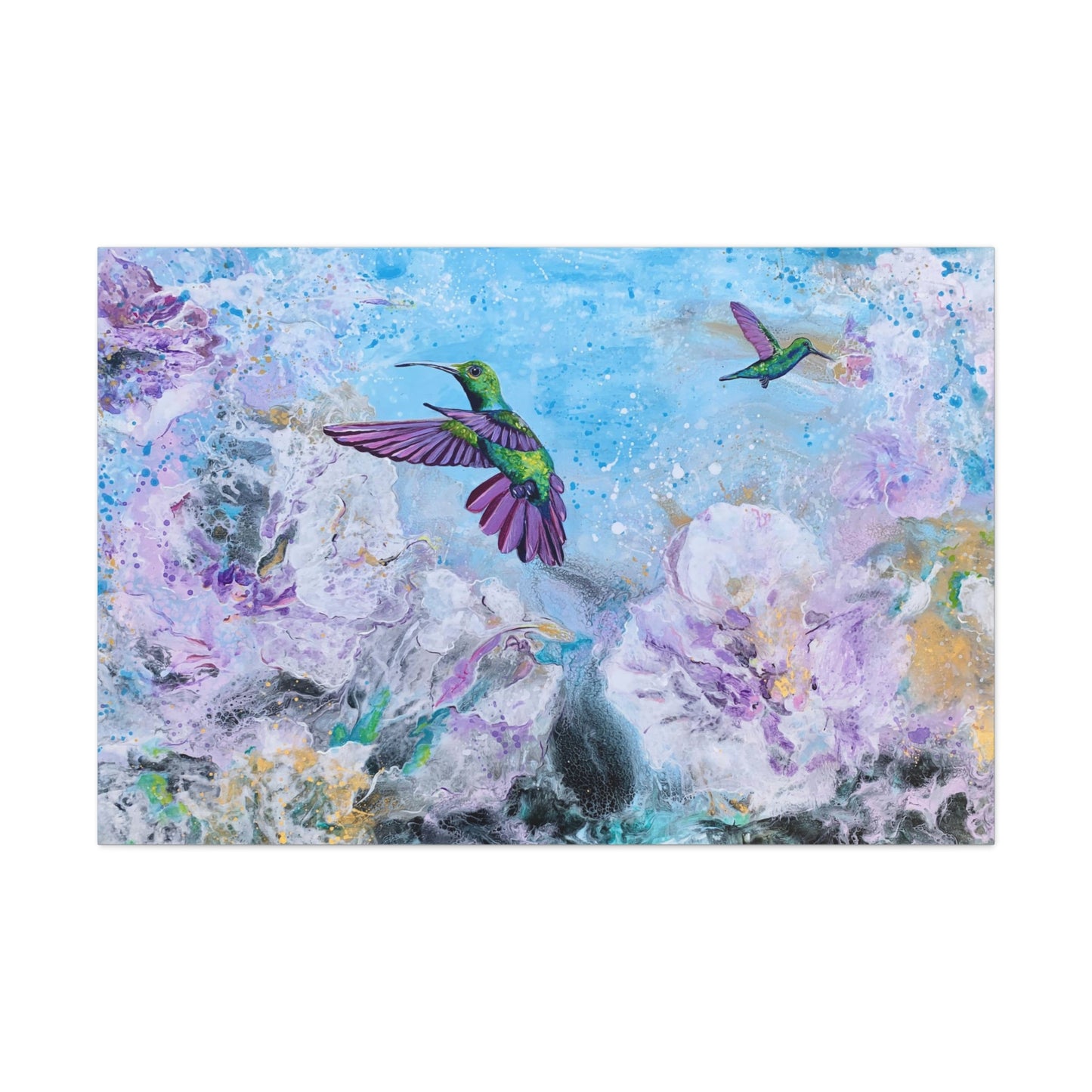 Hummingbird Visitors - Premium Gallery Wraps