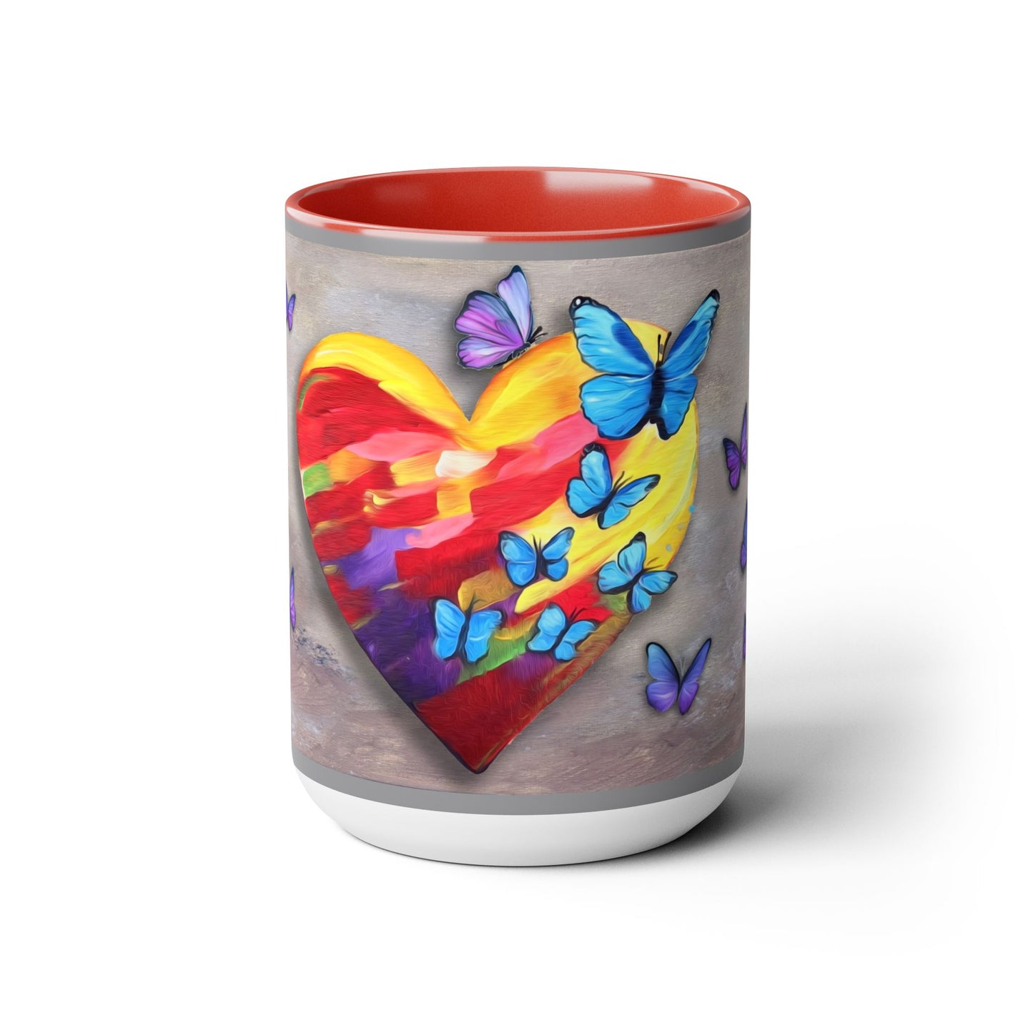 15oz Two-Tone Coffee Mugs - Wings of Love