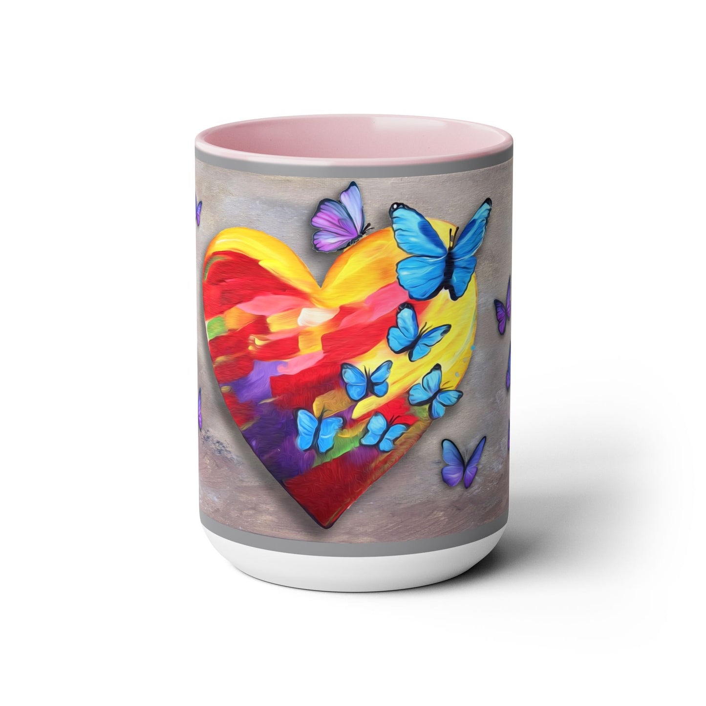 15oz Two-Tone Coffee Mugs - Wings of Love