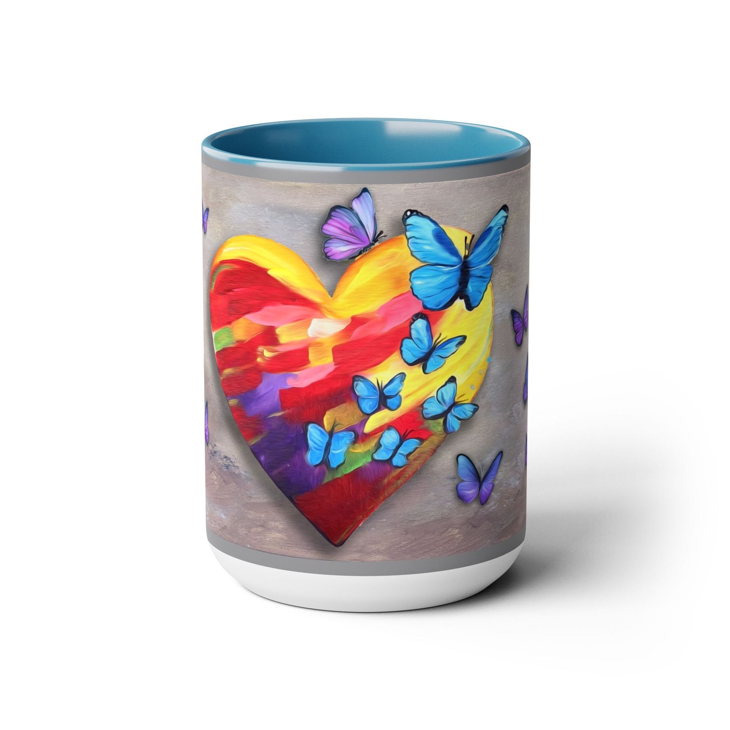 15oz Two-Tone Coffee Mugs - Wings of Love