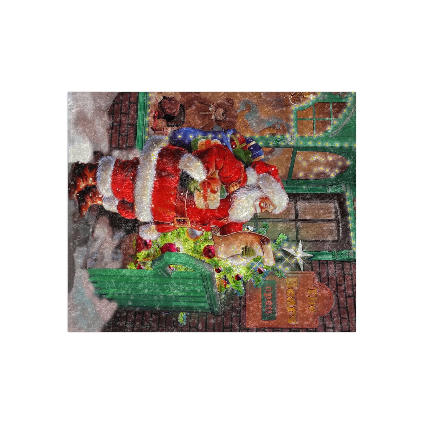 Crushed Velvet Blanket - Santa's List