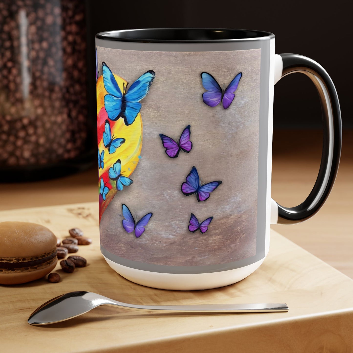 15oz Two-Tone Coffee Mugs - Wings of Love