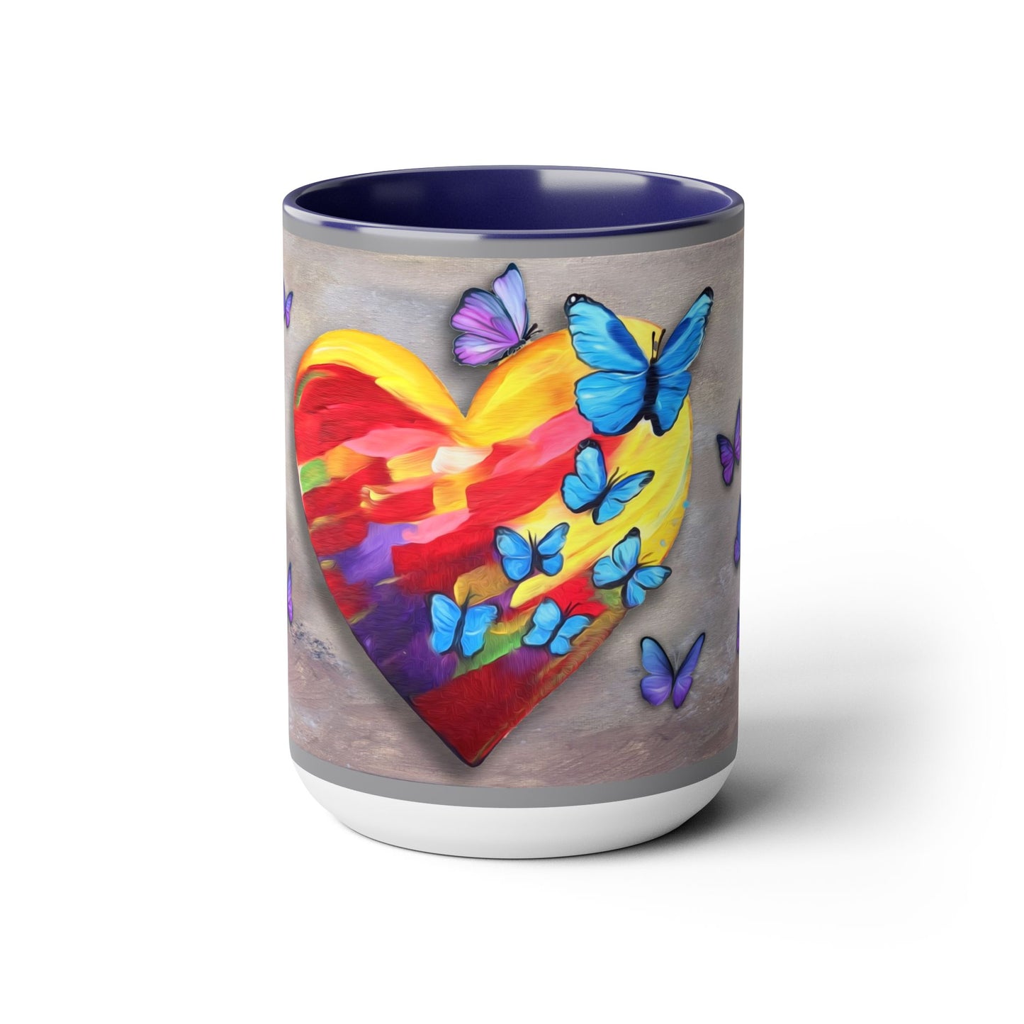 15oz Two-Tone Coffee Mugs - Wings of Love