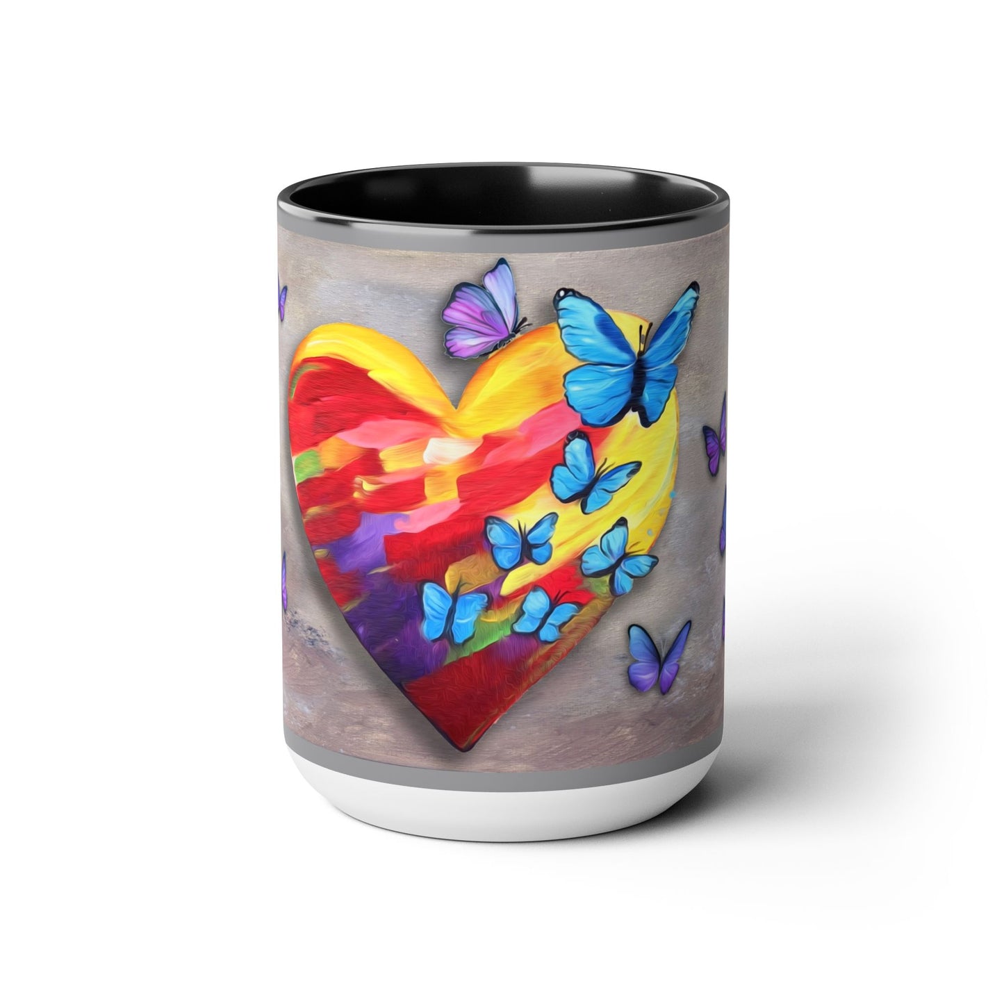 15oz Two-Tone Coffee Mugs - Wings of Love