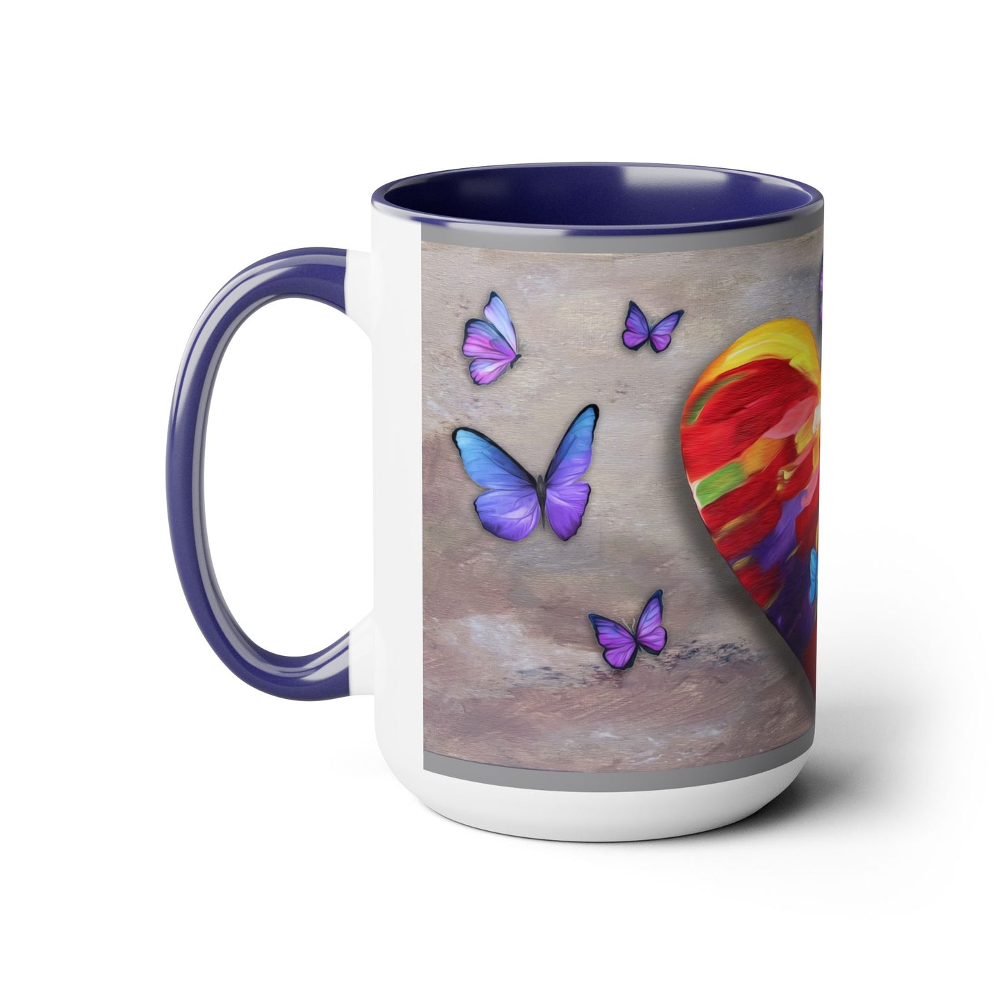 15oz Two-Tone Coffee Mugs - Wings of Love