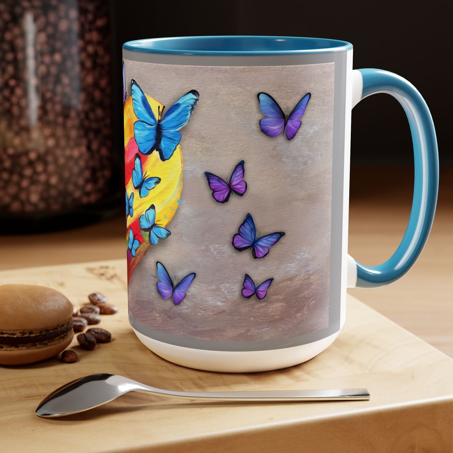 15oz Two-Tone Coffee Mugs - Wings of Love