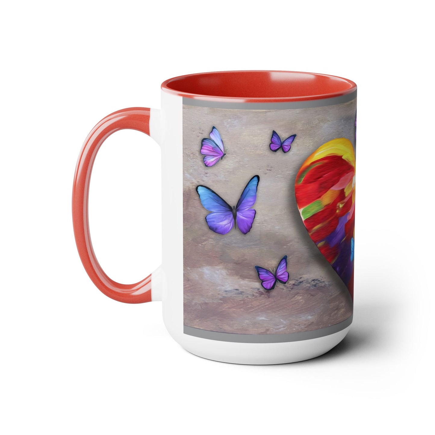 15oz Two-Tone Coffee Mugs - Wings of Love