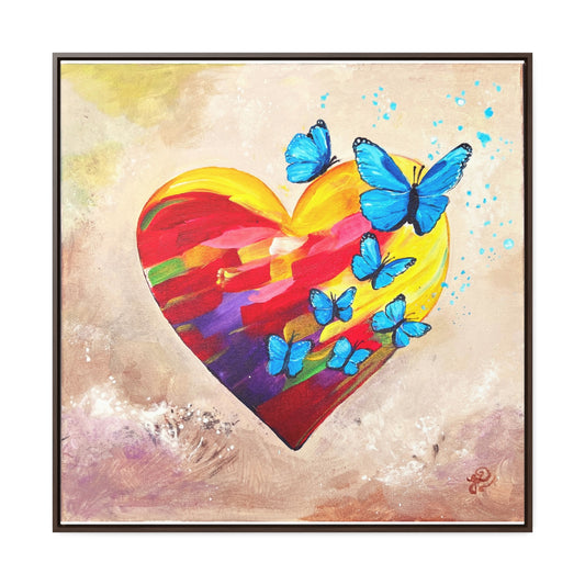 Framed Canvas Print - Wings of Love