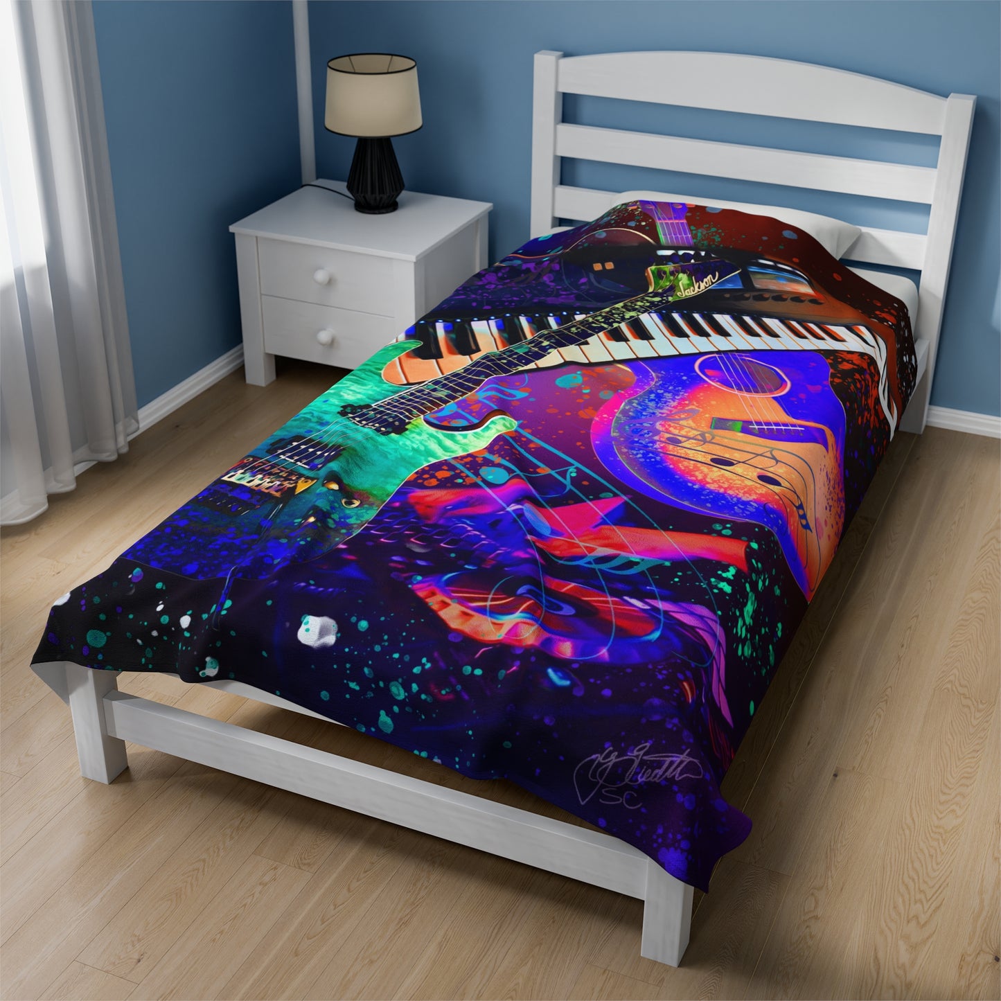 Velveteen Plush Blanket - Music 1