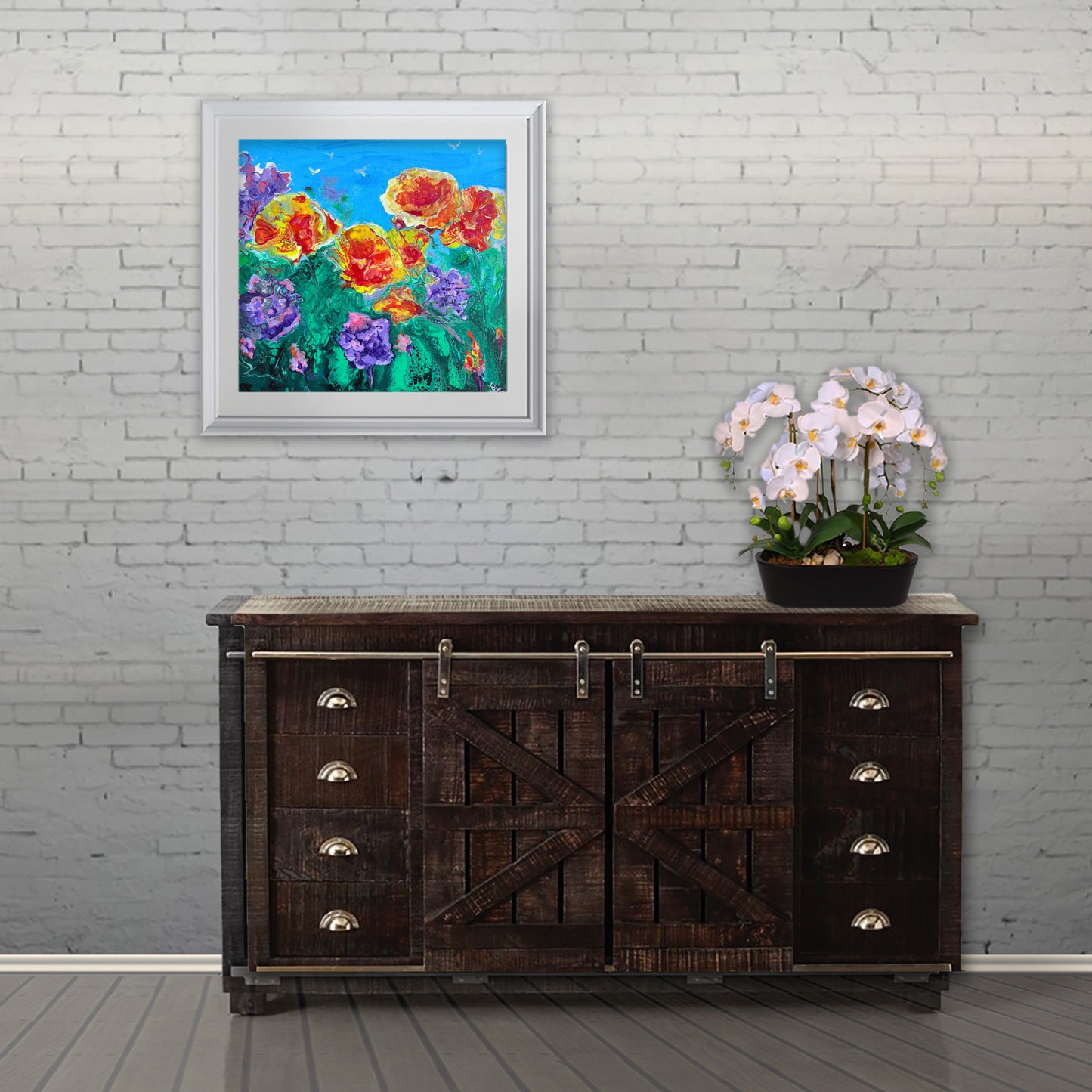 "Wildflower Bloom 2" ORIGINAL Painting - 14"x 14"