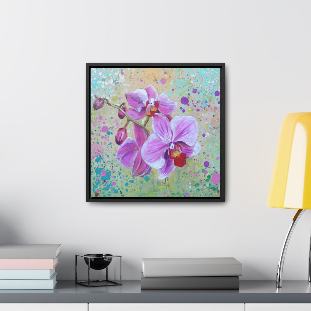 Square Frame Canvas - Pink Orchid