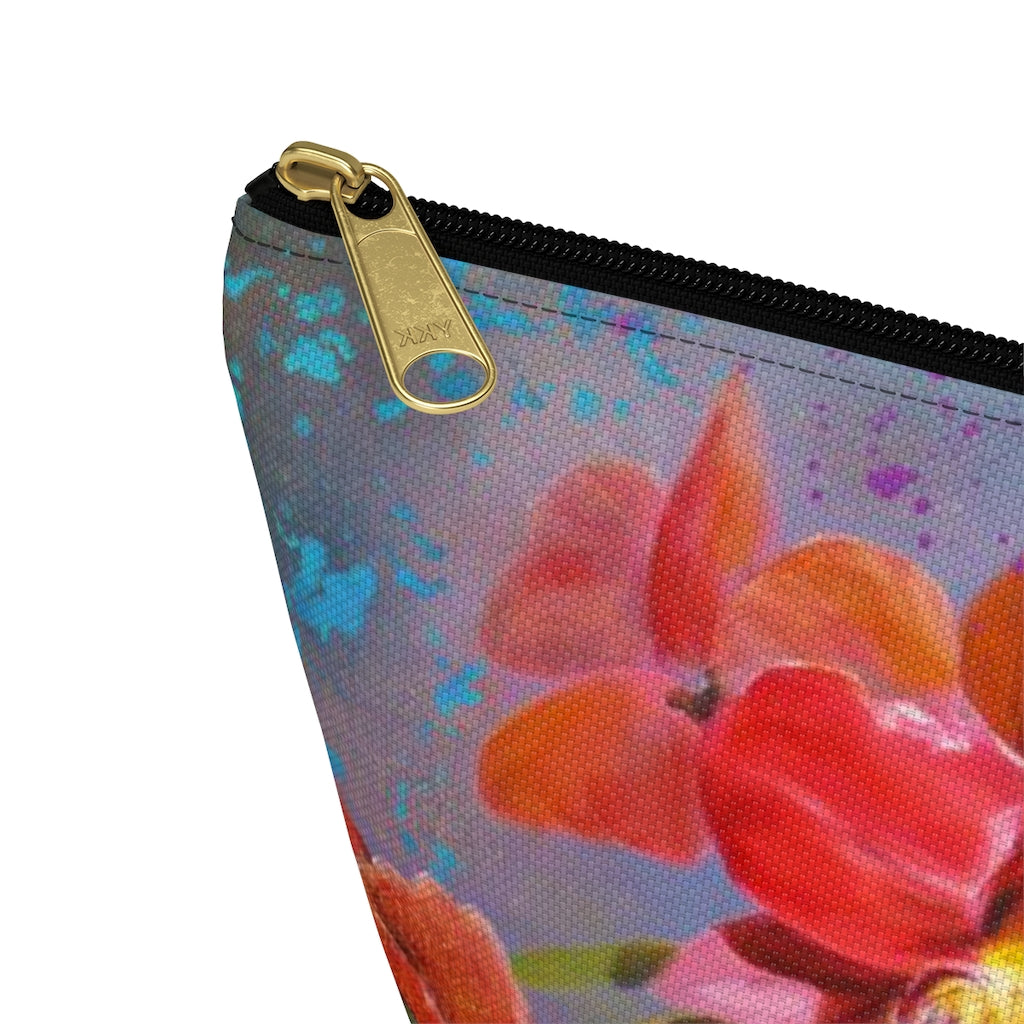 Accessory Pouch w T-bottom - Red Orchid