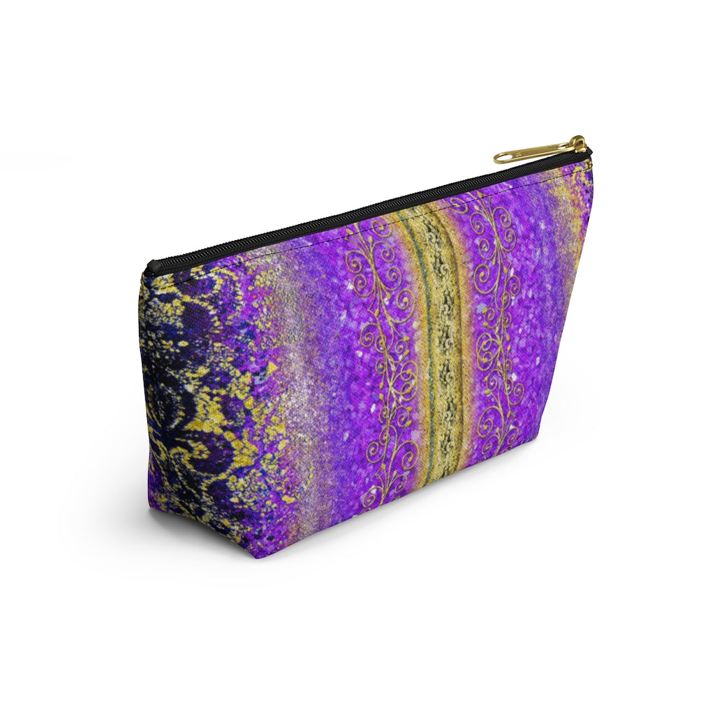 Accessory Pouch w T-bottom - Royal Purple/Gold