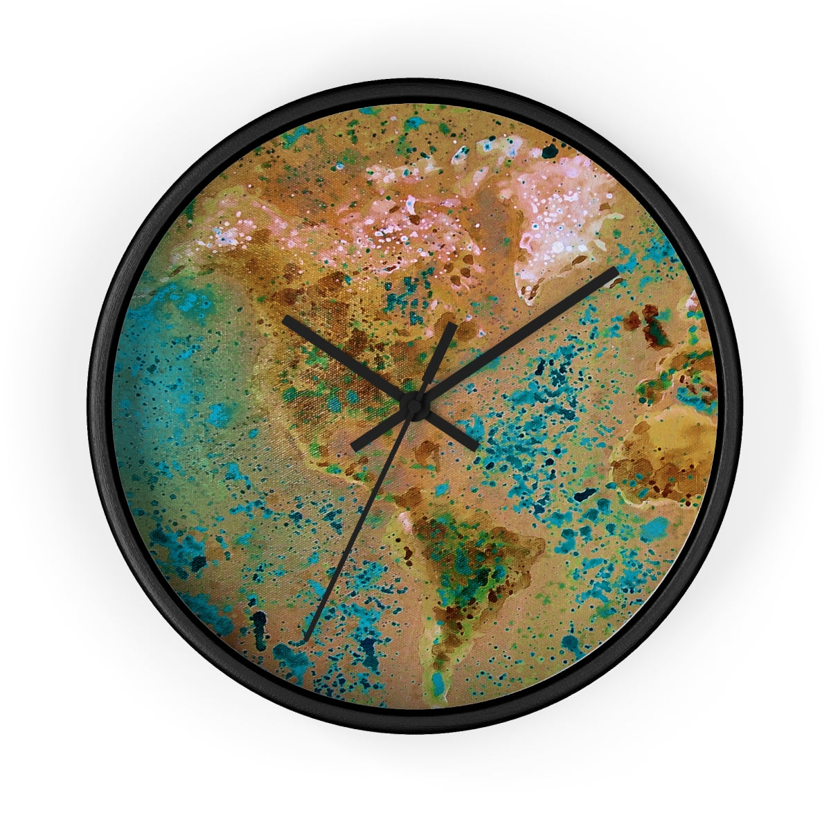 Wall clock - World Map 1