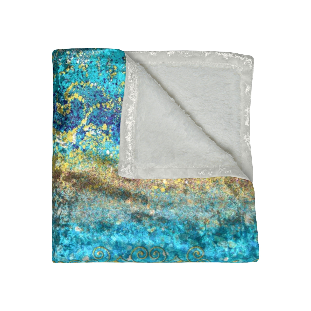 Crushed Velvet Blanket - Royal Turquoise
