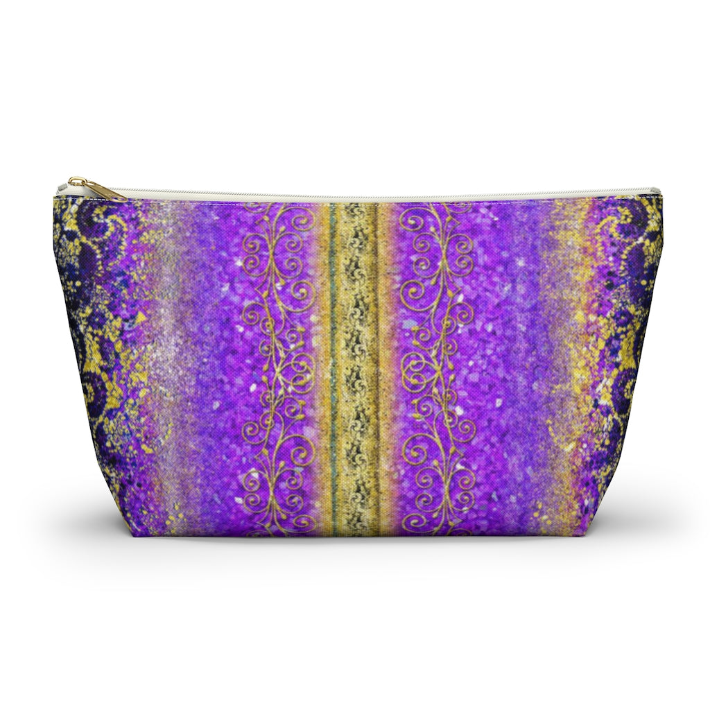 Accessory Pouch w T-bottom - Royal Purple/Gold