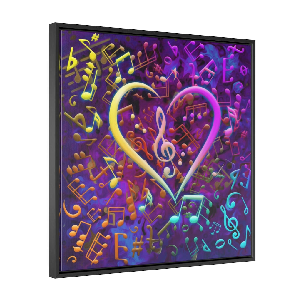 Framed Canvas - Love of Music