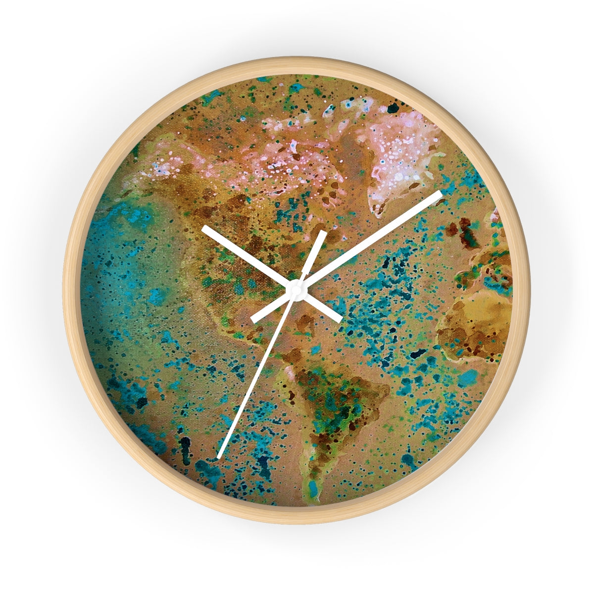 Wall clock - World Map 1