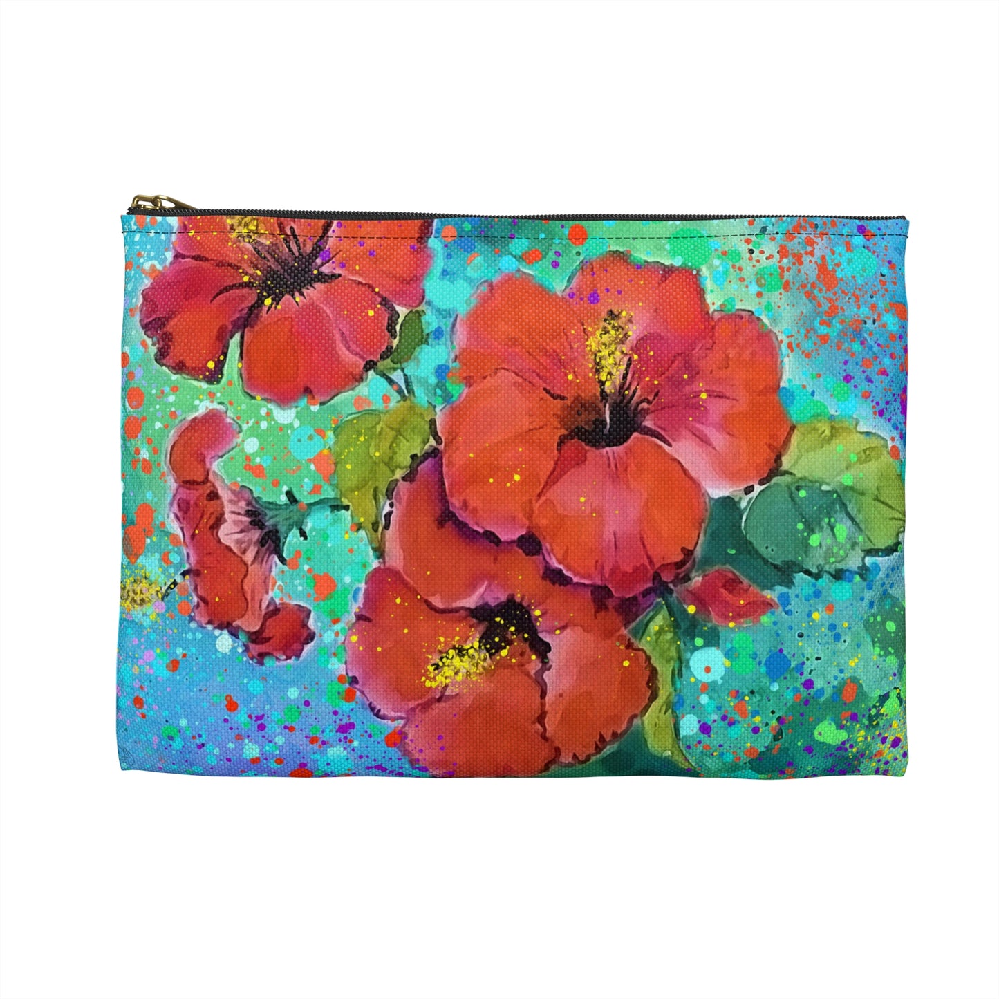Accessory Pouch - Red Hibiscus