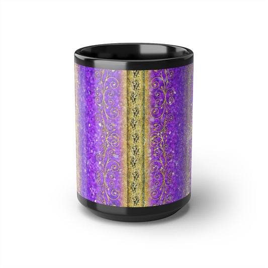 15oz Black Mug - Royal Purple