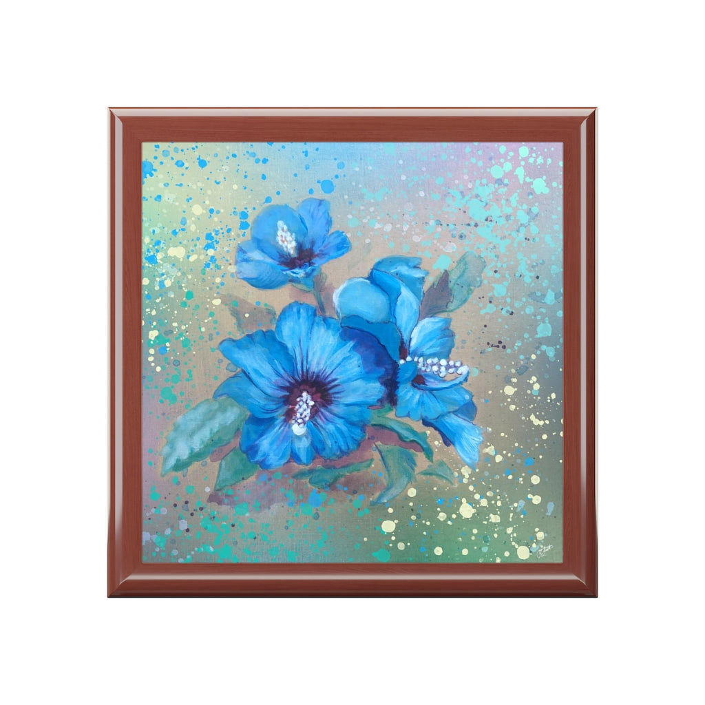 Jewelry Box - Blue Hibiscus 2
