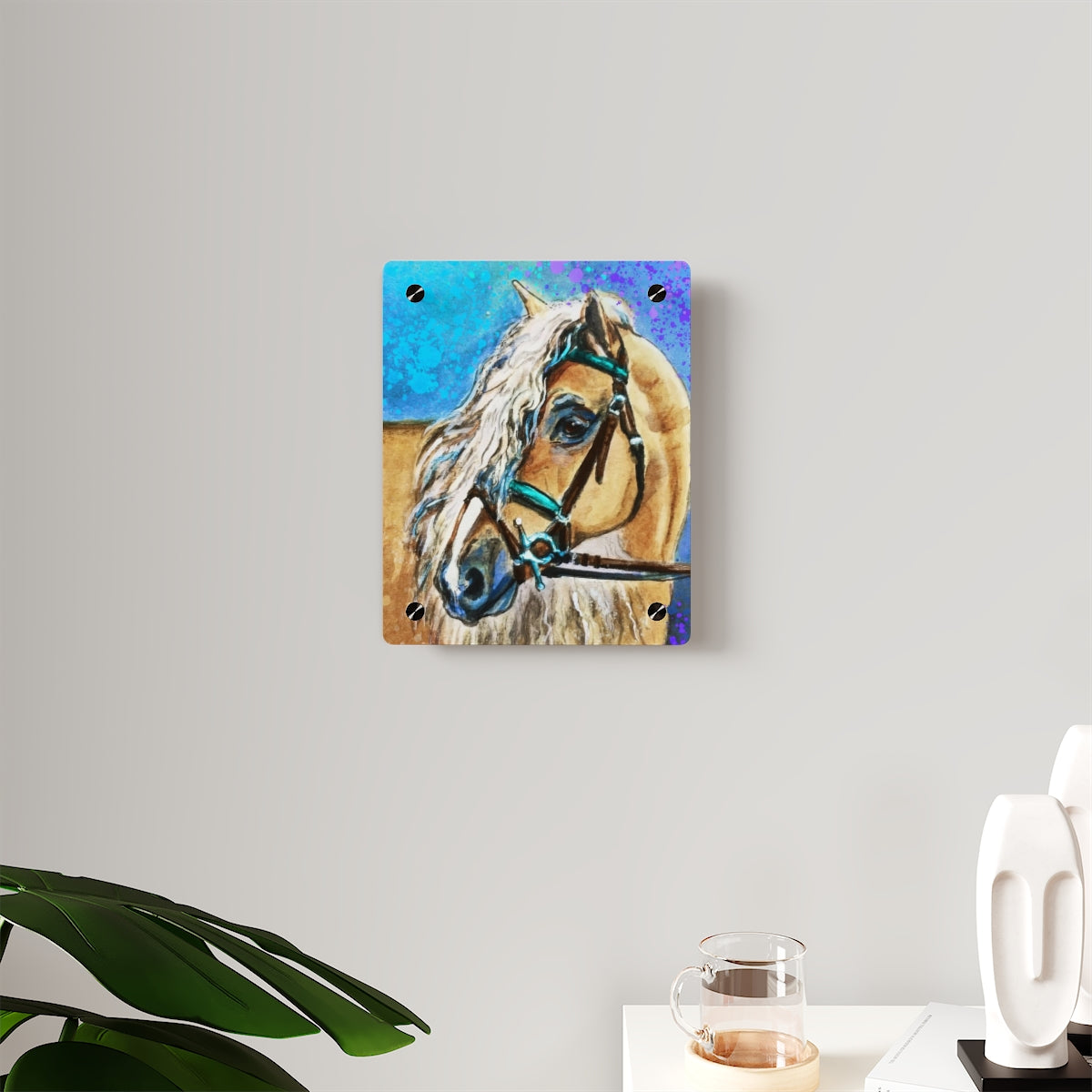 Acrylic Wall Art Panel - Haflinger Horse