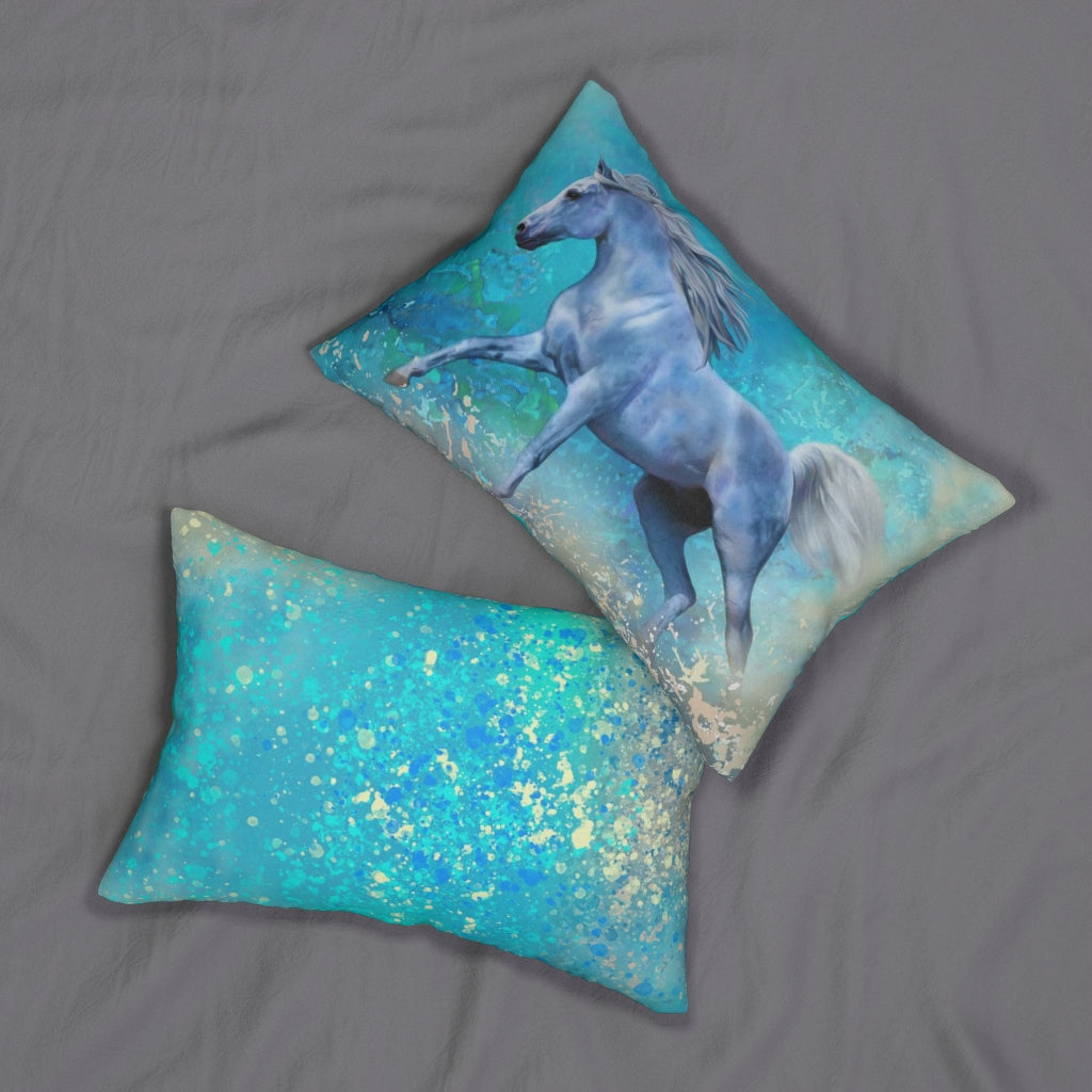 Lumbar Pillow - Blue Horse
