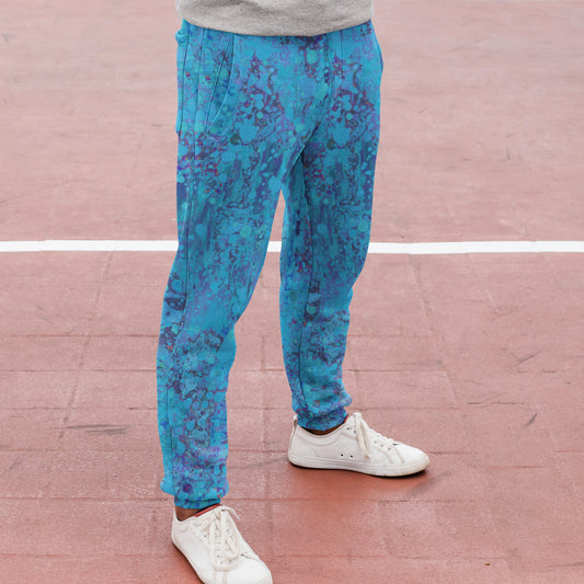 Athletic Joggers - Happy Splash-Turquoise/Blue