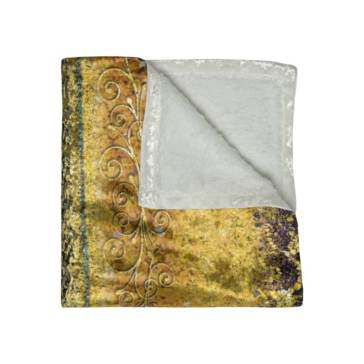 Crushed Velvet Blanket - Royal Gold