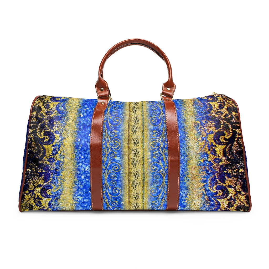 Waterproof Travel Bag - Royal Blue/gold