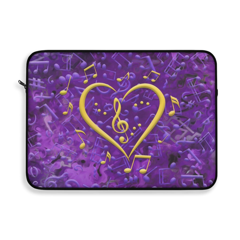Laptop Sleeve - Love of Music/Purple