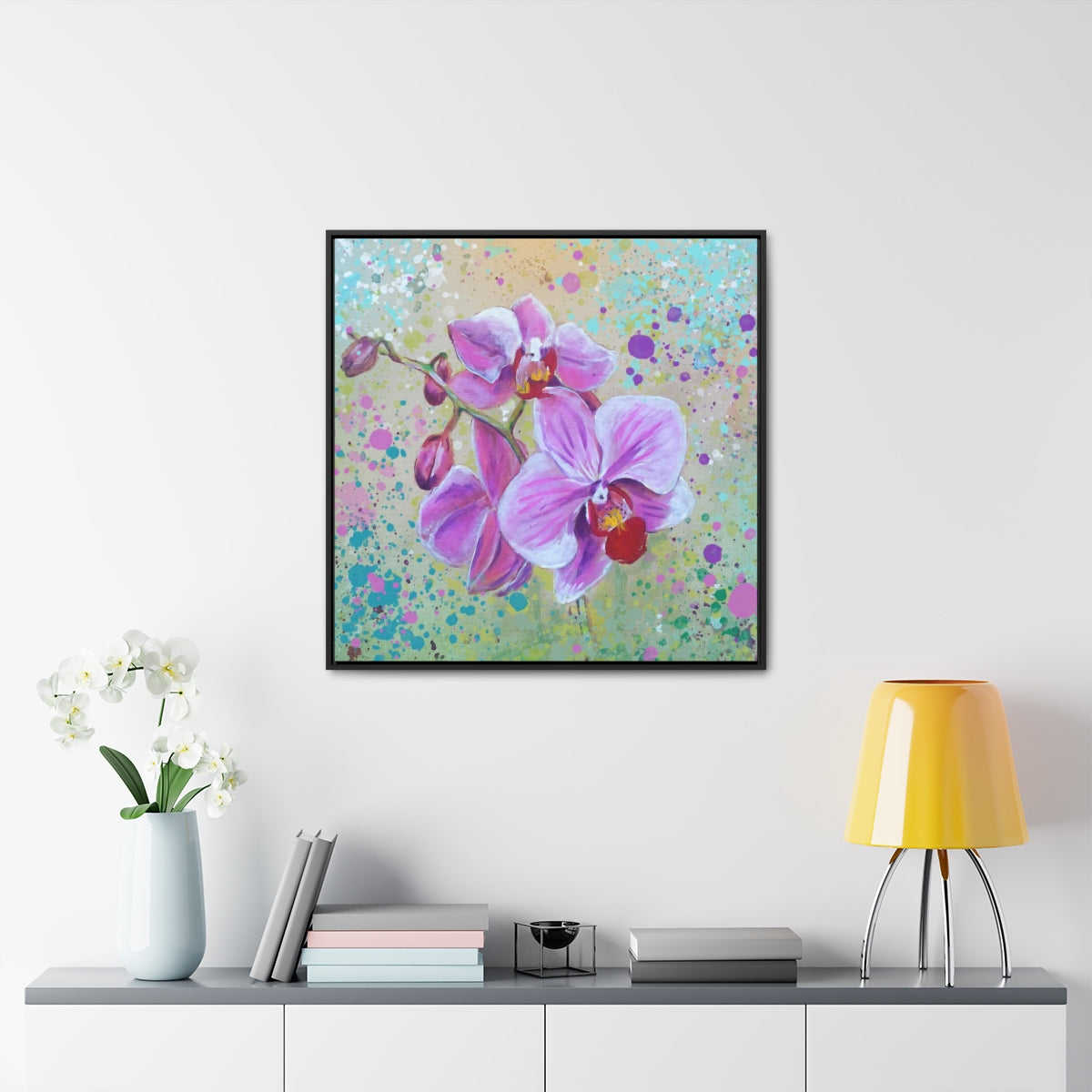 Square Frame Canvas - Pink Orchid