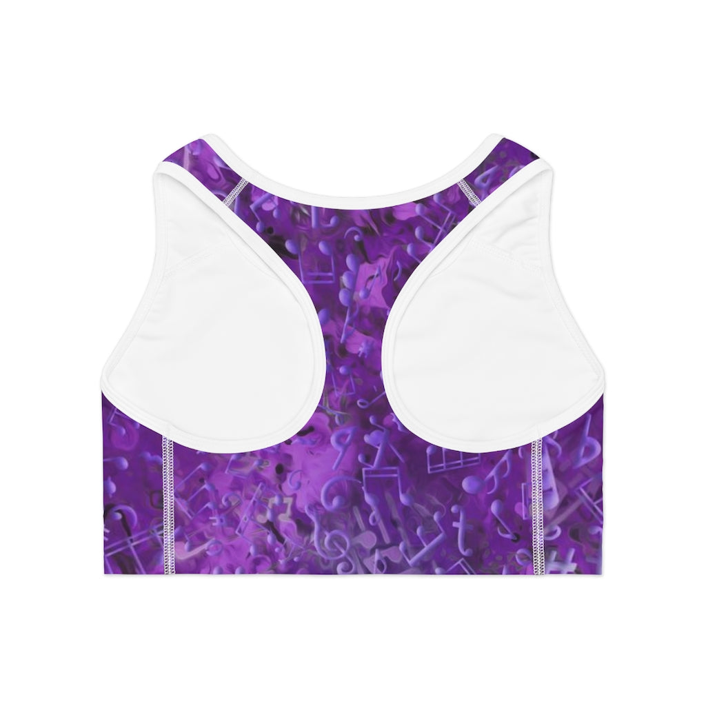 Sports Bra - Love of Music/Purple