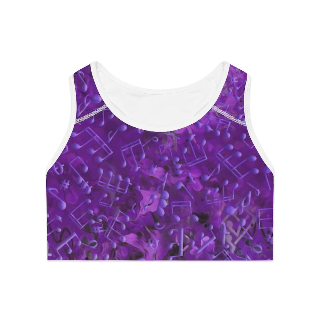 Sports Bra - Love of Music/Purple