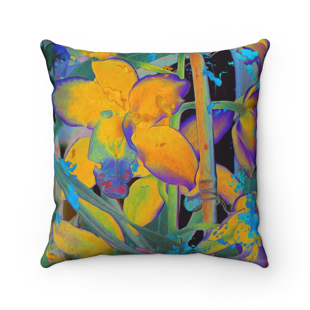 Square Pillow - Midnight Orchid 2