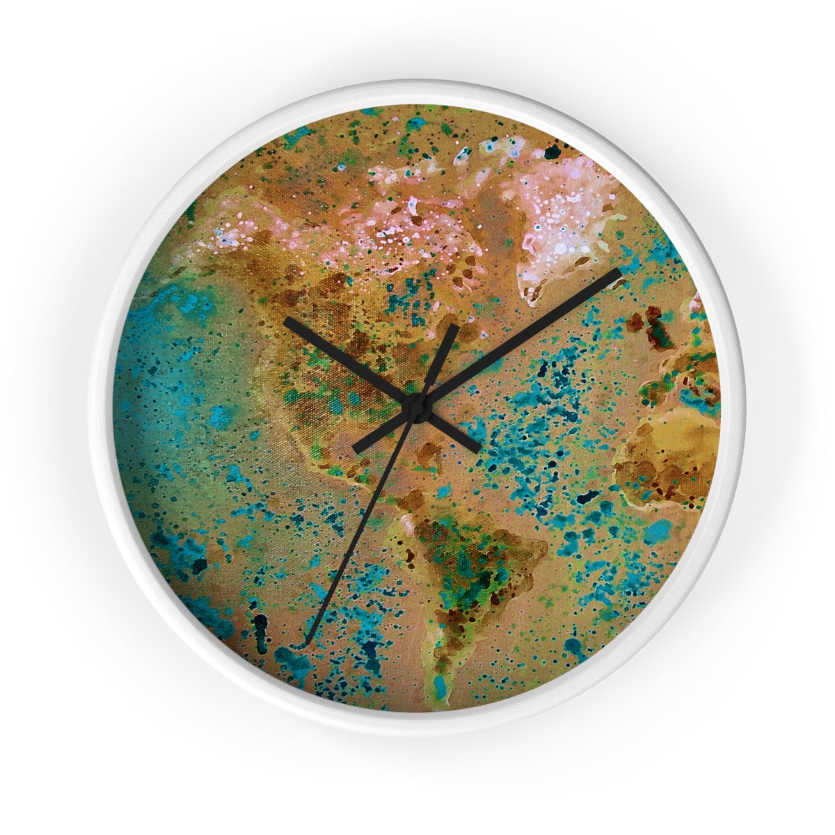 Wall clock - World Map 1