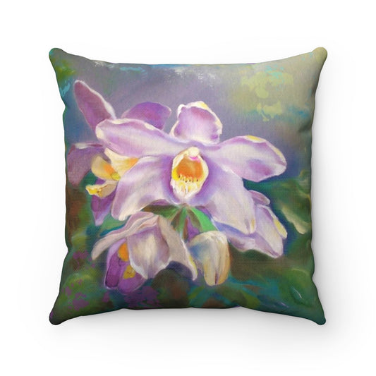 Square Pillow - White Orchid
